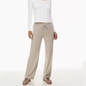 Wilfred Light Beige Wide Leg Pants